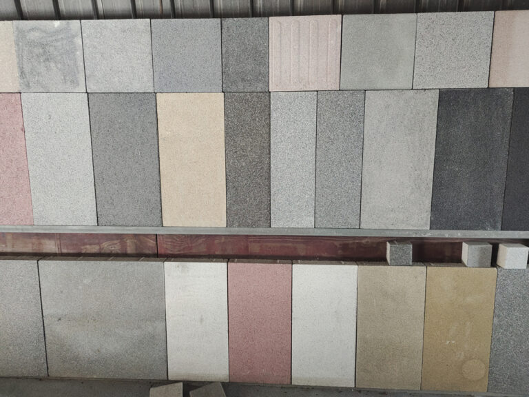 Imitation stone bricks produced by block making machine